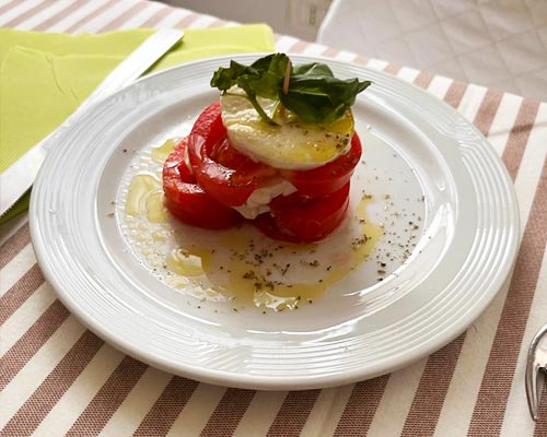 Tomato and mozzarella